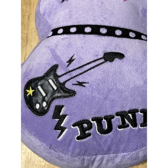 PEEPS Punk Rock EASTER BUNNY Rabbit 15" PURPLE Emo Rabbit Plush Embroidered - Picture 2 of 8